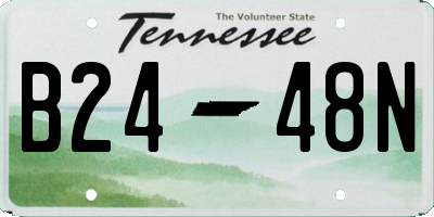 TN license plate B2448N