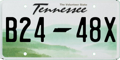 TN license plate B2448X