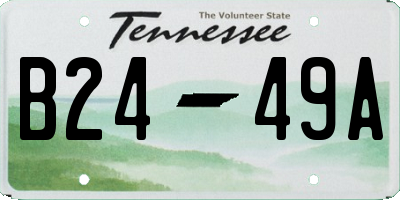 TN license plate B2449A