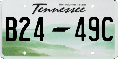 TN license plate B2449C