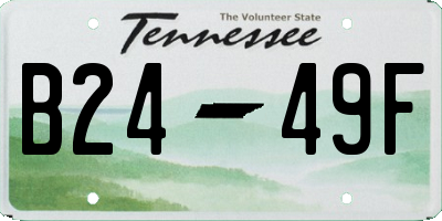 TN license plate B2449F