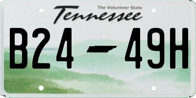 TN license plate B2449H