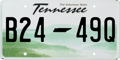 TN license plate B2449Q