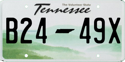 TN license plate B2449X