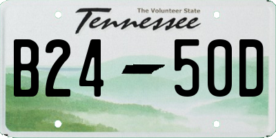 TN license plate B2450D