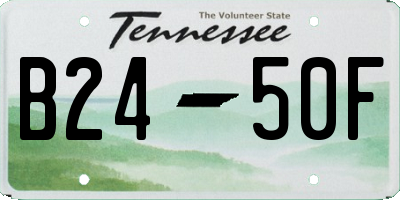 TN license plate B2450F