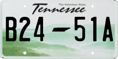 TN license plate B2451A