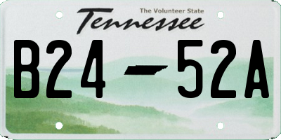TN license plate B2452A