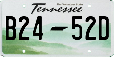 TN license plate B2452D
