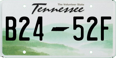 TN license plate B2452F