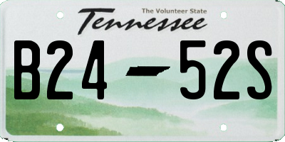 TN license plate B2452S