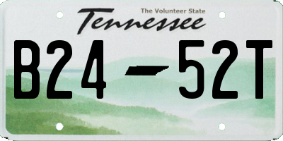 TN license plate B2452T