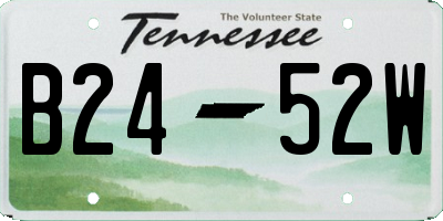 TN license plate B2452W