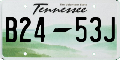 TN license plate B2453J