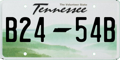 TN license plate B2454B