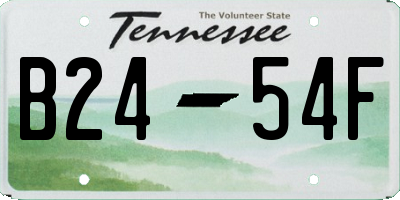 TN license plate B2454F
