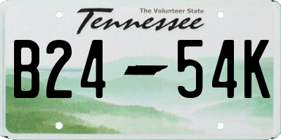 TN license plate B2454K