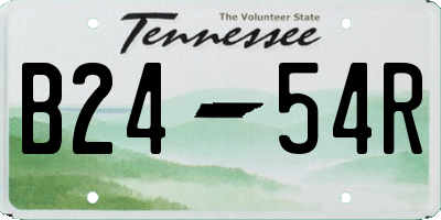 TN license plate B2454R