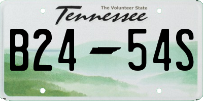 TN license plate B2454S