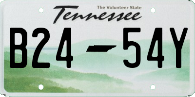 TN license plate B2454Y