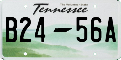 TN license plate B2456A