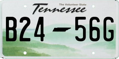 TN license plate B2456G