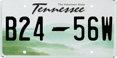 TN license plate B2456W