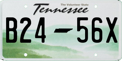 TN license plate B2456X