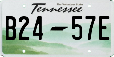 TN license plate B2457E