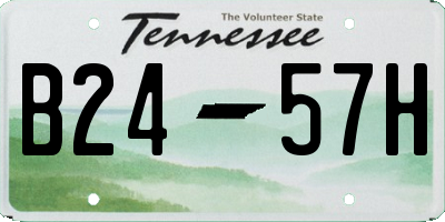 TN license plate B2457H