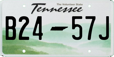 TN license plate B2457J