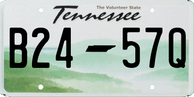 TN license plate B2457Q
