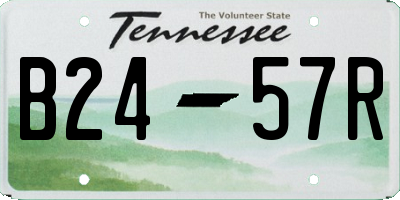 TN license plate B2457R
