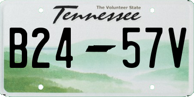 TN license plate B2457V
