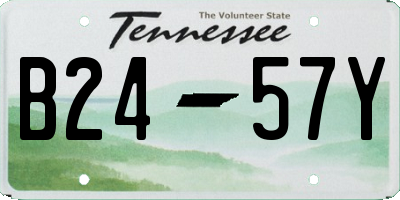 TN license plate B2457Y