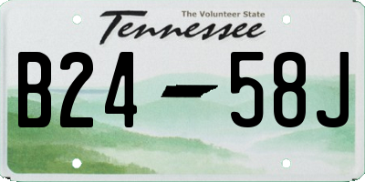 TN license plate B2458J