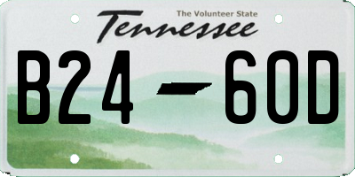 TN license plate B2460D
