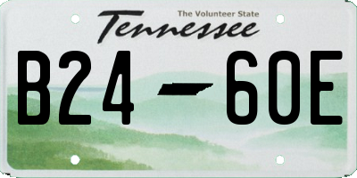 TN license plate B2460E