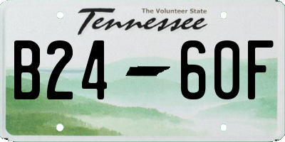 TN license plate B2460F