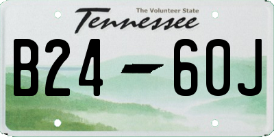 TN license plate B2460J