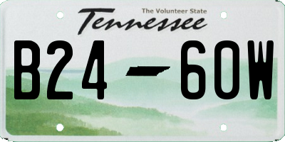 TN license plate B2460W
