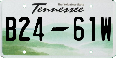 TN license plate B2461W