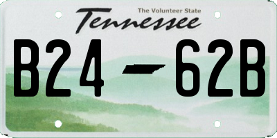 TN license plate B2462B