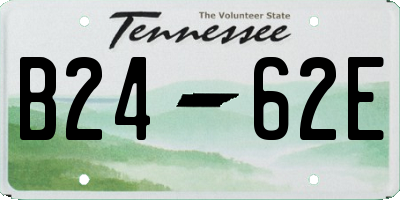 TN license plate B2462E