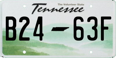 TN license plate B2463F