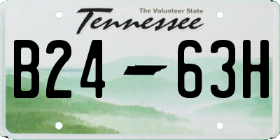 TN license plate B2463H