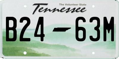 TN license plate B2463M