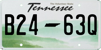 TN license plate B2463Q