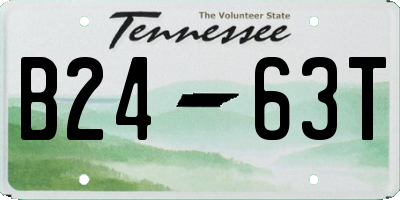 TN license plate B2463T