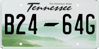 TN license plate B2464G